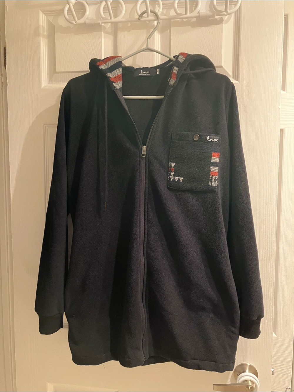Louve black zip up fleece